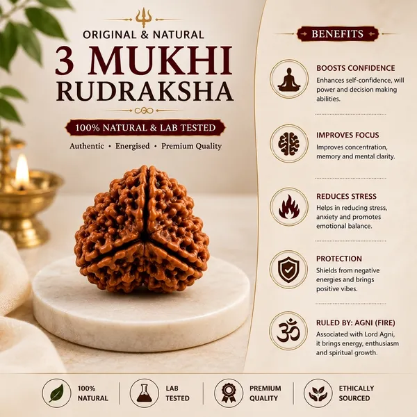 Original__3_Mukhi_Natural_Brown_Rudraksha_For_Unisex_//_100%_Lab_tested_&_Certified
