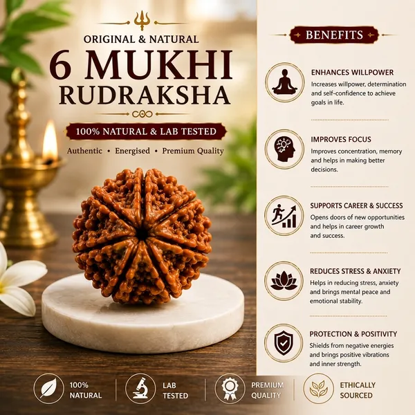 Original_6_Mukhi_Natural_Brown_Rudraksha_For_Unisex_//_100%_lab_Tested_&_Certified