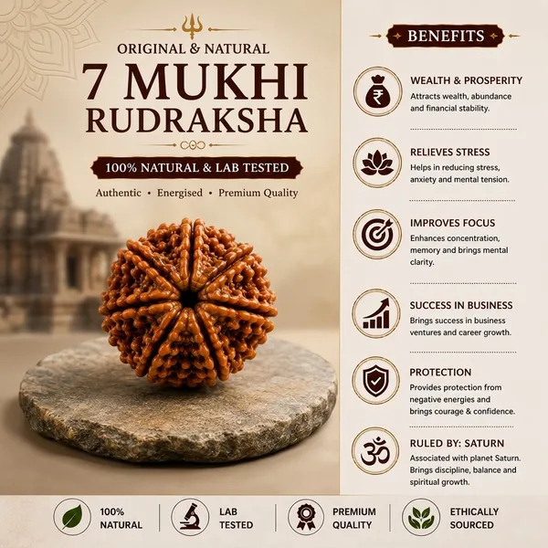 Original_7_Mukhi_Natural_Brown_Natural_Rudraksha_For_Puja_//_100%_Lab_Tested_&_Certified