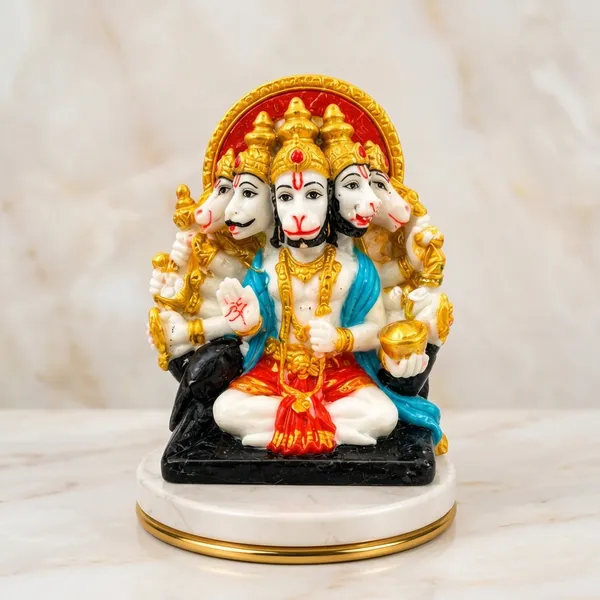 Multicolour_Vastu_Panchmukhi_Balaji__Religious_Idol__Home_Decor_For_Puja