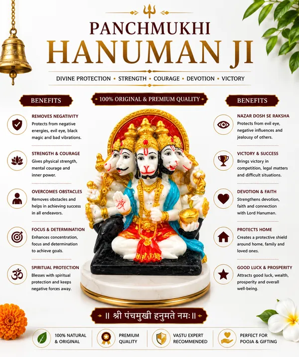 Multicolour_Vastu_Panchmukhi_Balaji__Religious_Idol__Home_Decor_For_Puja