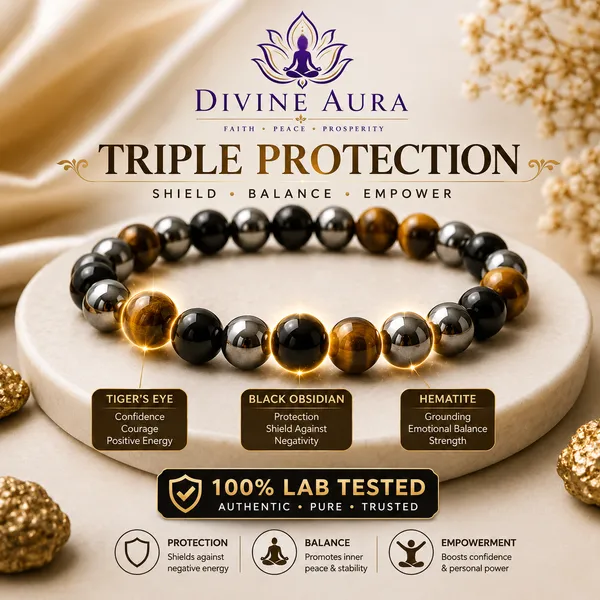 Triple_Protection_Natural_Tiger'S_Eye_Natural_Black_Obsidian_Natural_Hematite_Bracelet_For_Unisex//_100%_Lab_Tested_&_Certified