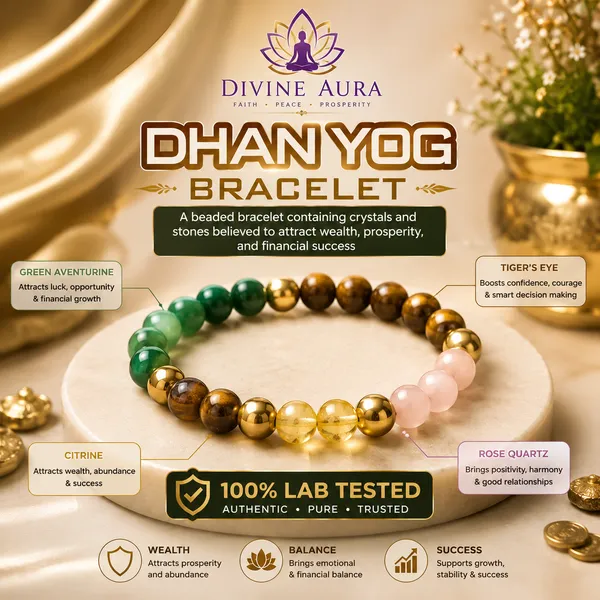 Money_Magnet_Natural_Green_Aventurine_Natural_Citrine_Natural_Tiger'S_Eye_Natural_Rose_Quartz_Bracelet_For_Unisex_//_100%_Lab_Tested_&_Certified