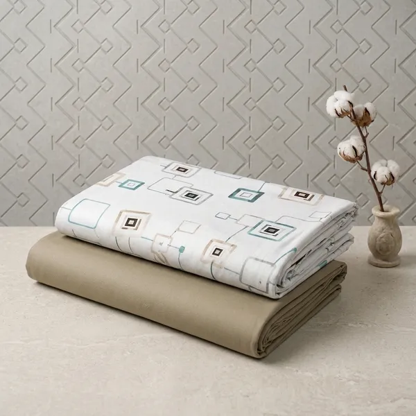 Cotton_Printed_White_And_Beige_Shirt_And_Pant_Material_For_Men
