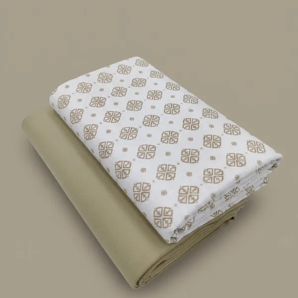 Cotton_Printed_White_And_Beige_Shirt_And_Pant_Material_For_Men
