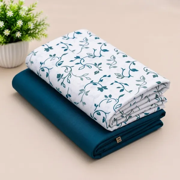 Cotton_Printed_White_And_Teal_Shirt_And_Pant_Material