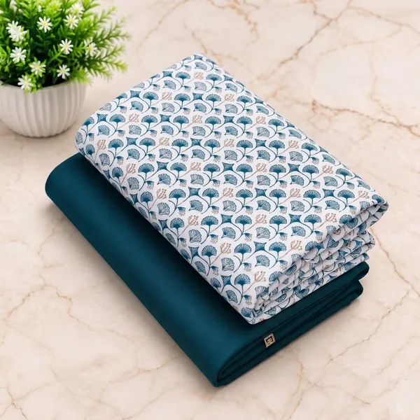 Cotton_Printed_White_And_Teal_Shirt_And_Pant_Material