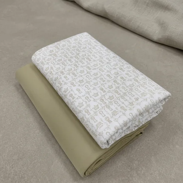 Cotton_Printed_White_And_Beige_Shirt_And_Pant_Material