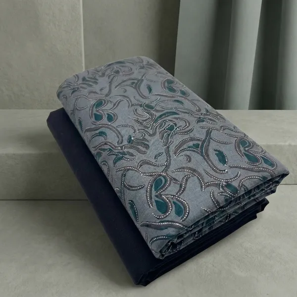Cotton_Printed_Grey_And_Black_Shirt_And_Pant_Material_For_Men