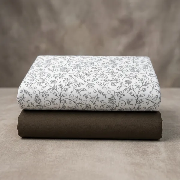 Cotton_Printed_White_And_Brown_Shirt_And_Pant_Material