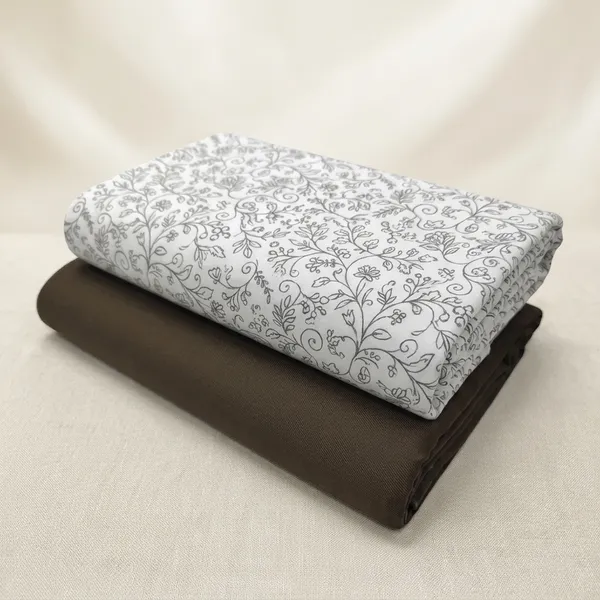 Cotton_Printed_White_And_Brown_Shirt_And_Pant_Material
