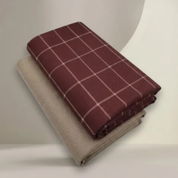 Cotton_Printed_Maroon_And_Beige_Shirt_And_Pant_Material