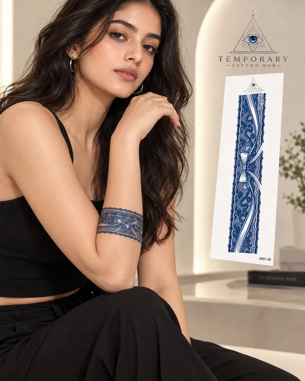 Floral_Bow_Armband_Tattoo_
