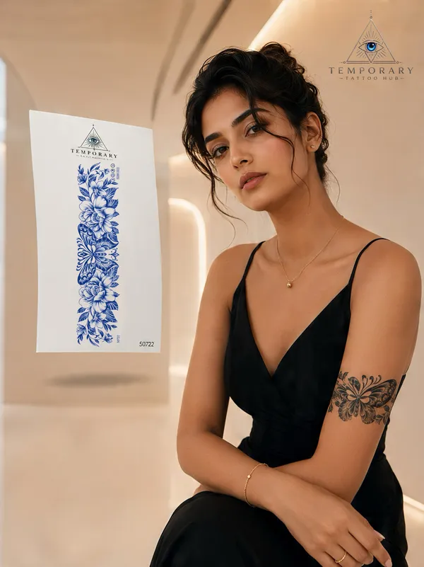 Floral_&_Butterfly_Armband_Tattoo
