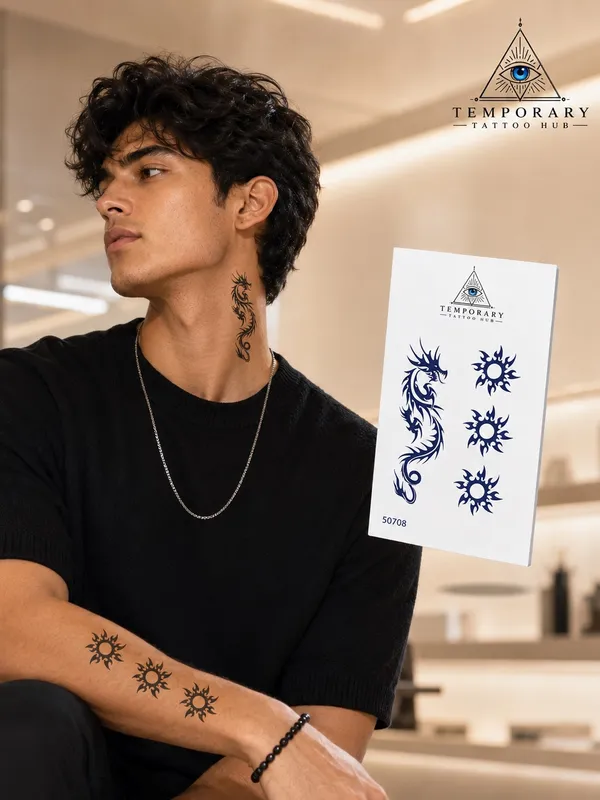 Tribal_Dragon_And_Sun_Tattoo_