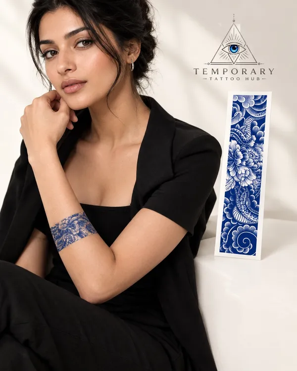 Japanese_Dragon_&_Peony_Armband_Tattoo