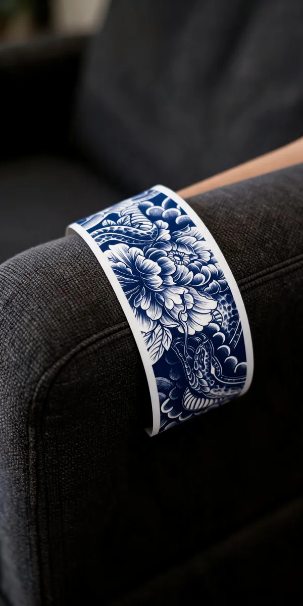 Temporary_Tattoo_Hub_Blue_Band_Temporary_Tattoo_Sticker