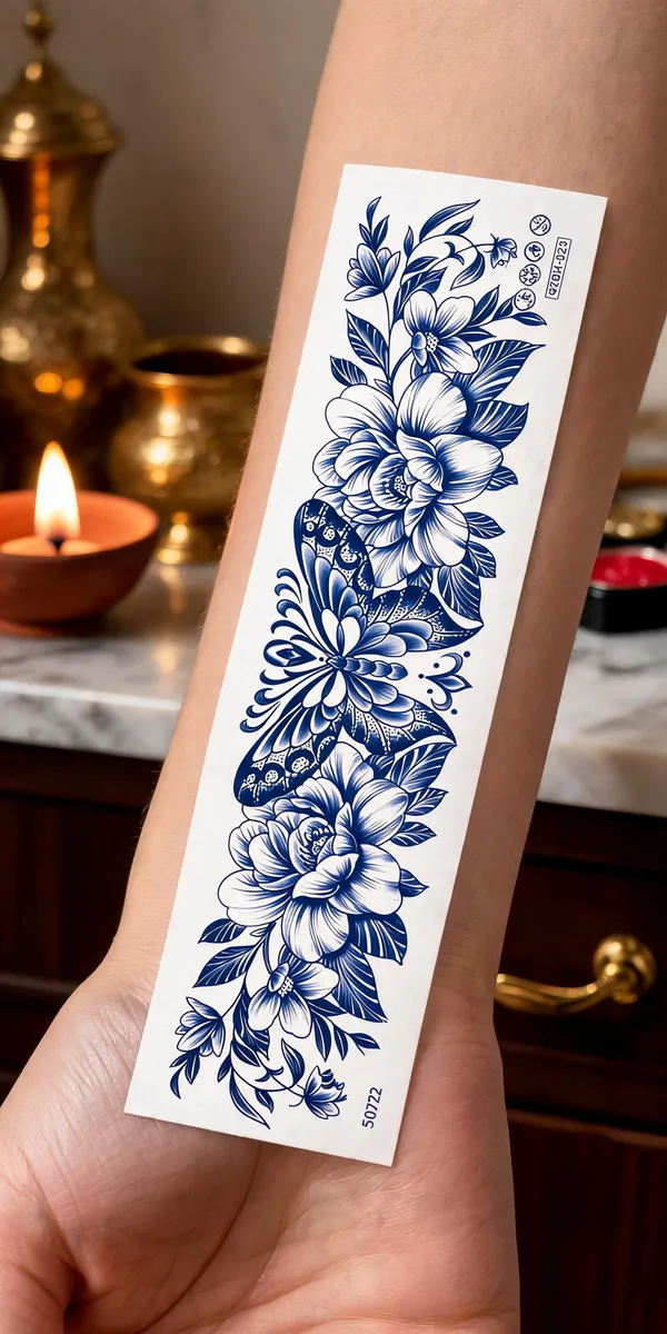 Temporary_Tattoo_Hub_Blue_Band_Temporary_Tattoo_Sticker