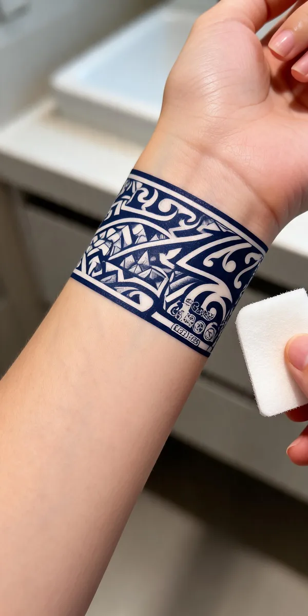 Temporary_Tattoo_Hub_Blue_Band_Temporary_Tattoo_Sticker