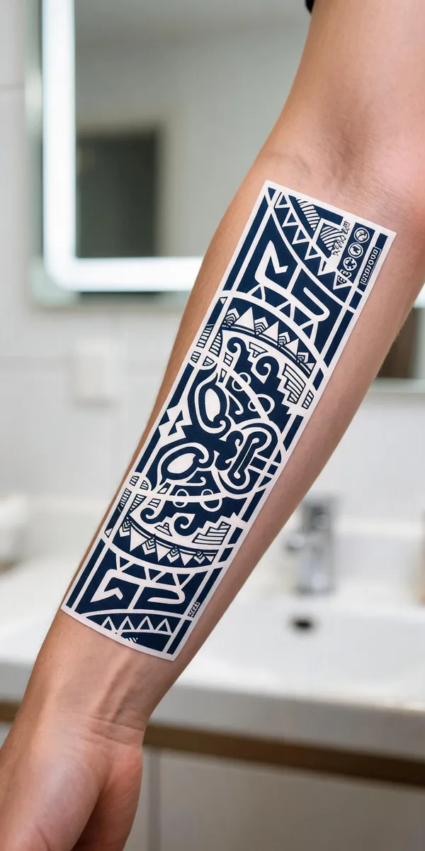 Temporary_Tattoo_Hub_Blue_Band_Temporary_Tattoo_Sticker
