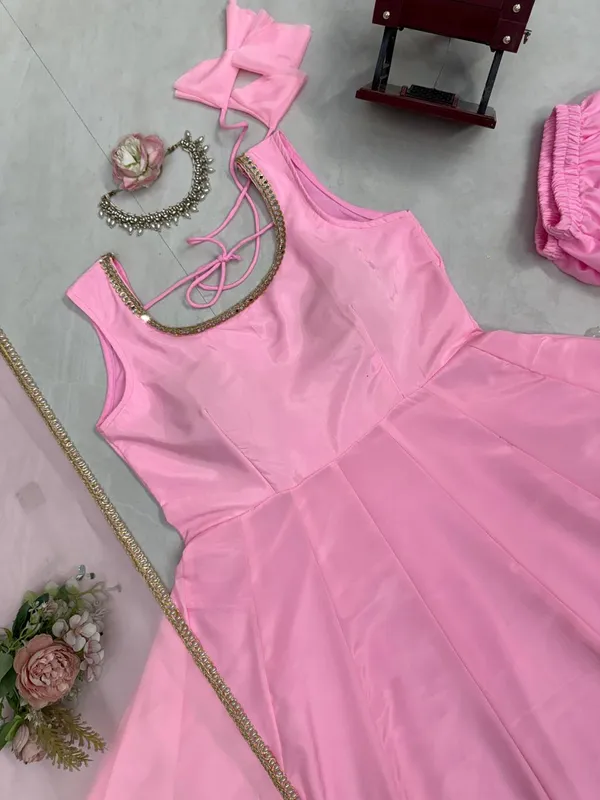 Pink_Natural_Crepe_Embellished_Flared_Anarkali_Set_For_Women