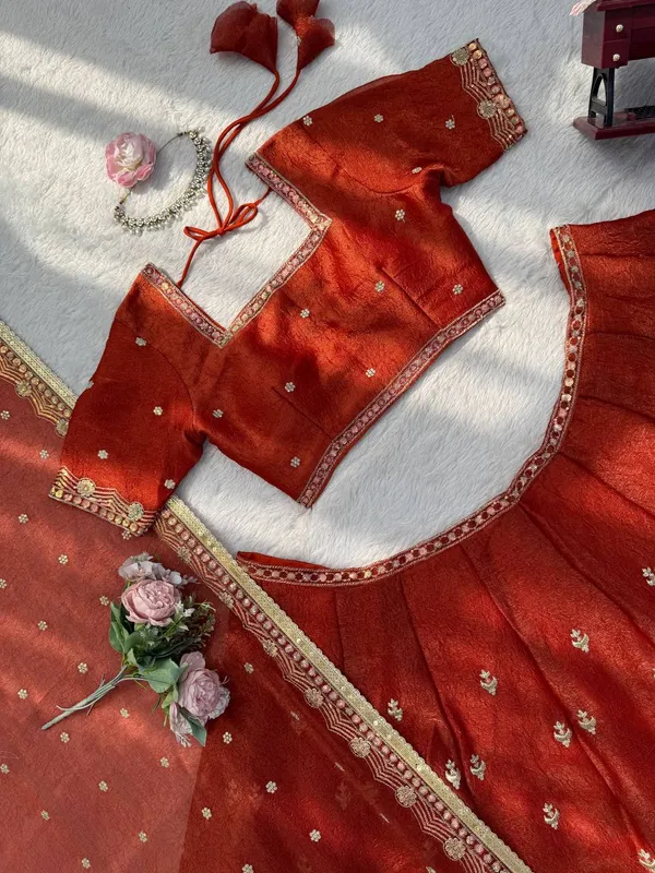 Rust_Orange_Krishma_Silk_Embroidered_Lehenga_Choli_Set_For_Women