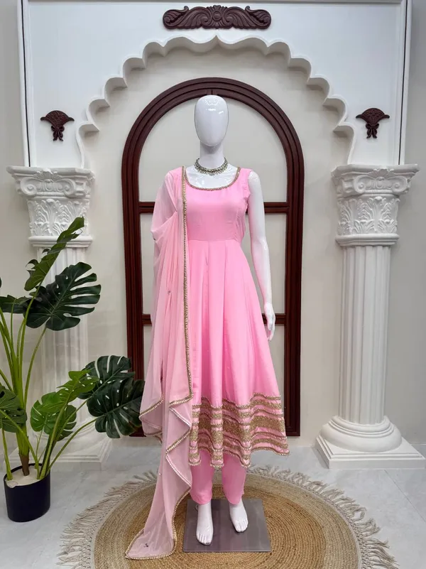 Pink_Natural_Crepe_Embellished_Flared_Anarkali_Set_For_Women