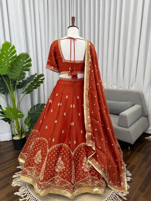 Rust_Orange_Krishma_Silk_Embroidered_Lehenga_Choli_Set_For_Women