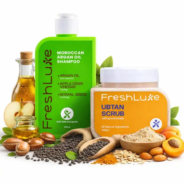 Freshluxe_Argan_Oil_Shampoo_&_Turmeric_Ubtan_Scrub_Saver_Combo