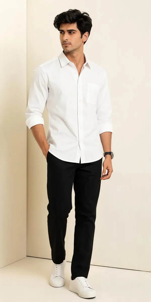 White_Regular_Fit_Full_Sleeve_Shirt_For_Men