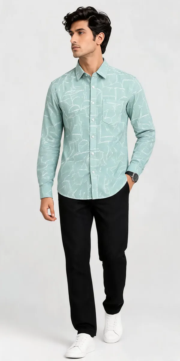 Mint_Green_Printed_Relaxed_Fit_Casual_Shirt_For_Men