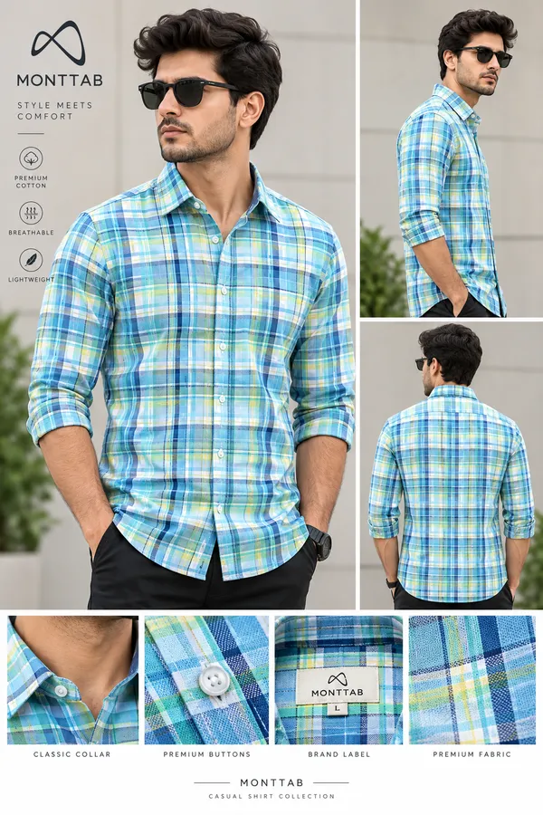 Blue_Cotton_Regular_Fit_Checked_Shirt_For_Men