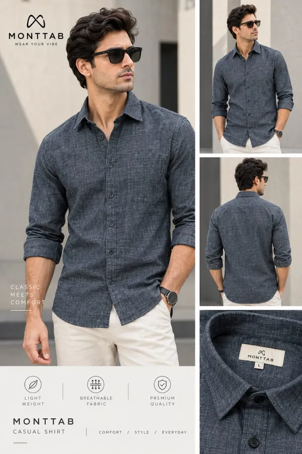 Grey_Textured_Regular_Fit_Shirt_For_Men