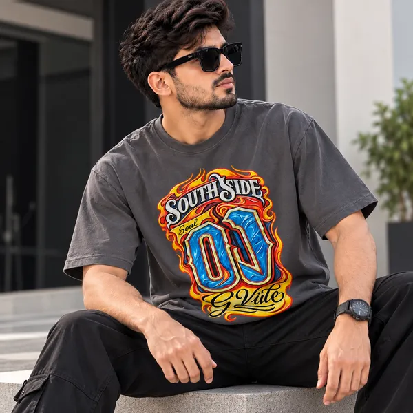 Black_Graphic_Crew_Neck_T-Shirt_For_Men