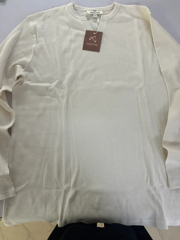 Off_White_Waffle_Knit_Regular_Fit_Thermal_Top_For_Men