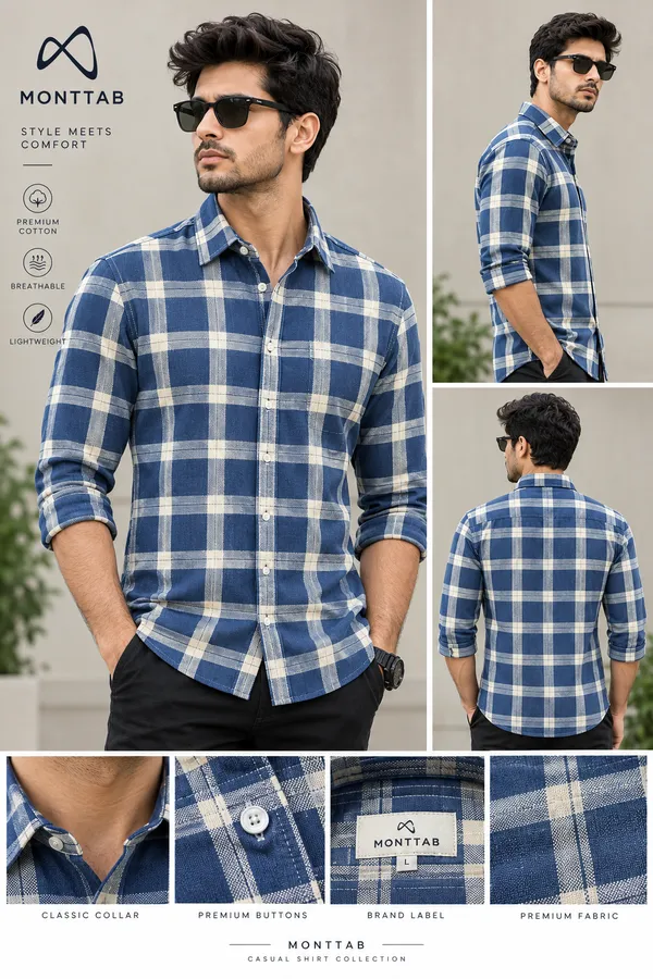 Blue_Cotton_Regular_Fit_Checked_Shirt_For_Men