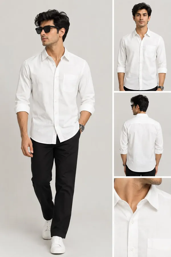 White_Regular_Fit_Full_Sleeve_Shirt_For_Men