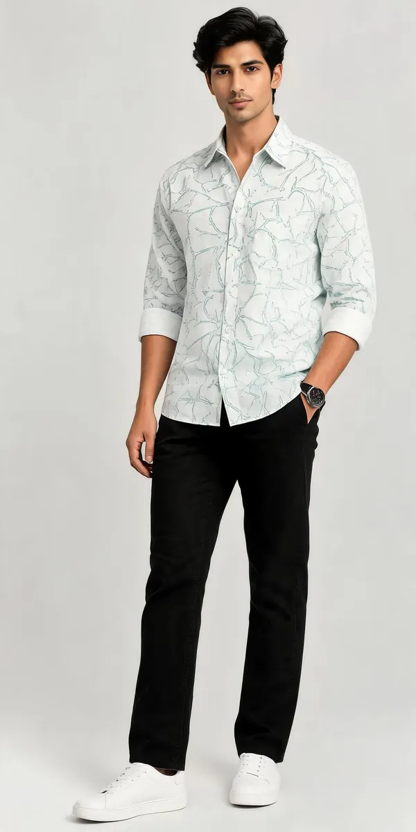 White_Printed_Regular_Fit_Casual_Shirt_For_Men