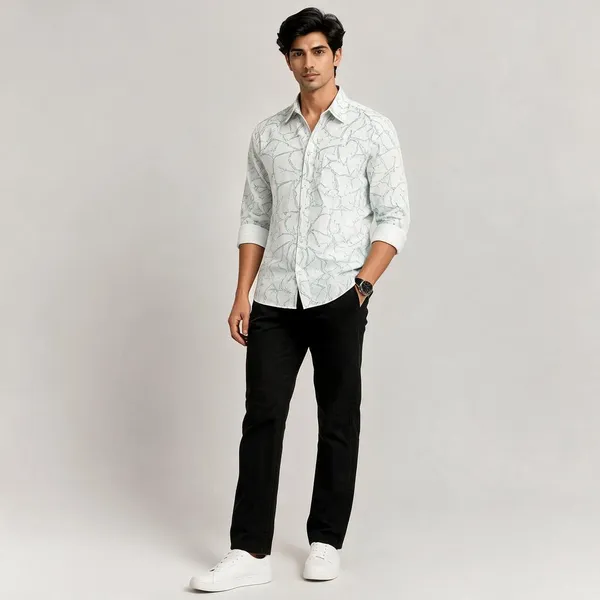White_Printed_Regular_Fit_Casual_Shirt_For_Men
