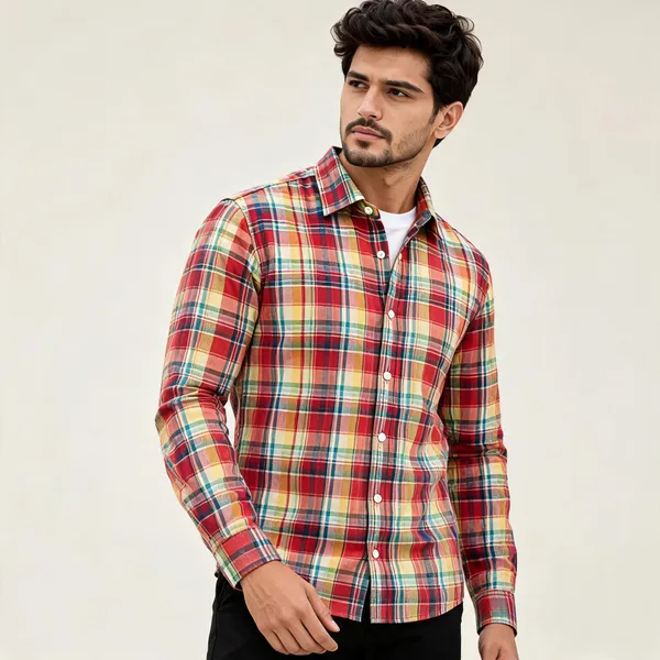 Multicolor_Cotton_Regular_Fit_Checked_Shirt_For_Men