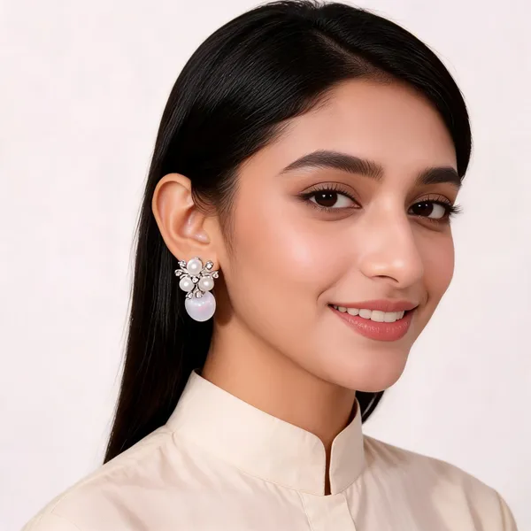 Silver_Pearl_Stone_Layered_Drop_Earrings_For_Women