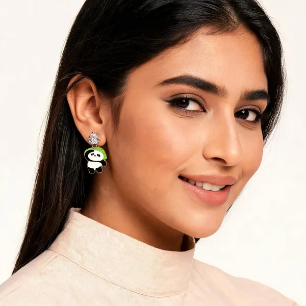 Multicolor_Stone_Panda_Drop_Earrings_For_Women