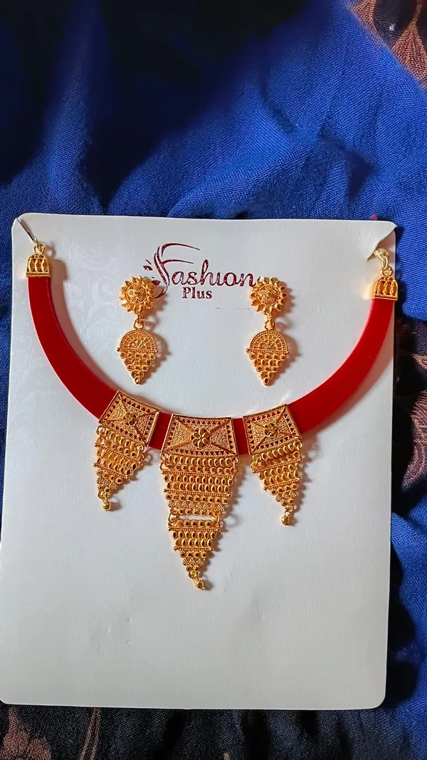 Red_Gold_Tone_Statement_Necklace_Set_for_Women