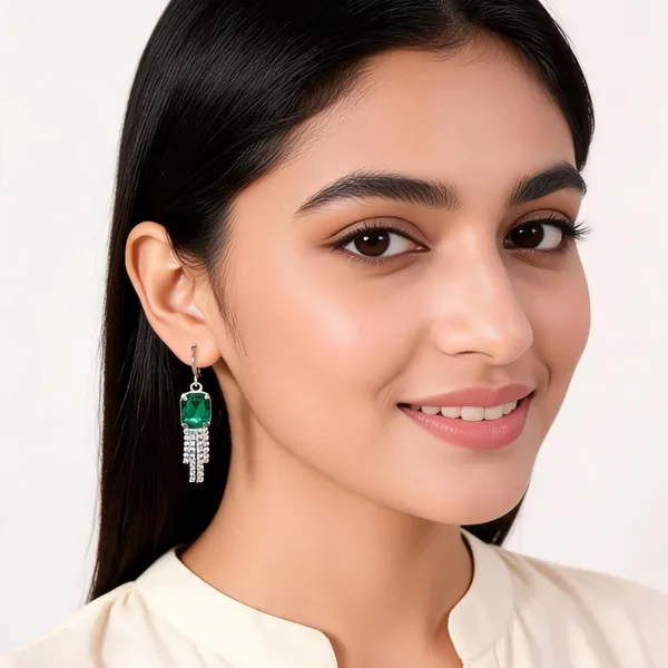 Green_Rhinestone_Rectangular_Stone_Drop_Earrings_For_Women