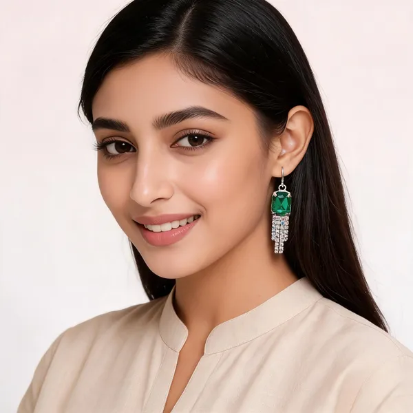 Green_Rhinestone_Rectangular_Stone_Drop_Earrings_For_Women