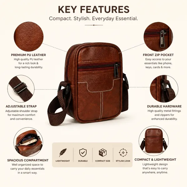 Tan_Faux_Leather_Crossbody_Shoulder_Laptop_Bag_For_Men_And_Women