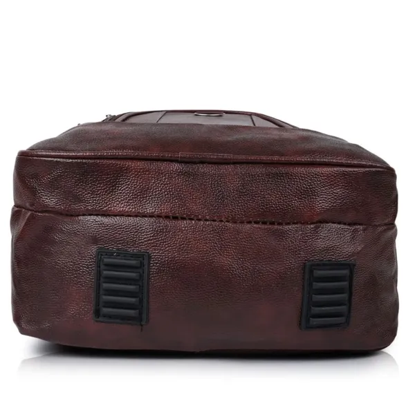 Brown_Faux_Leather_Multi_Compartment_Laptop_Backpack_For_Men