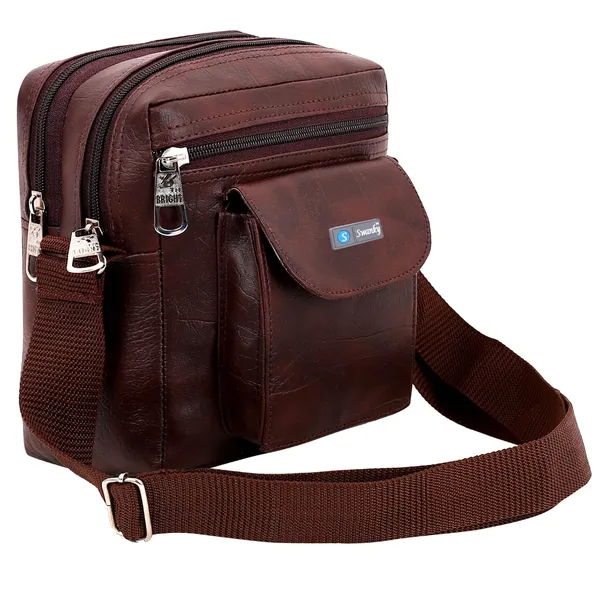 Brown_Faux_Leather_Crossbody_Sling_Bag_For_Men