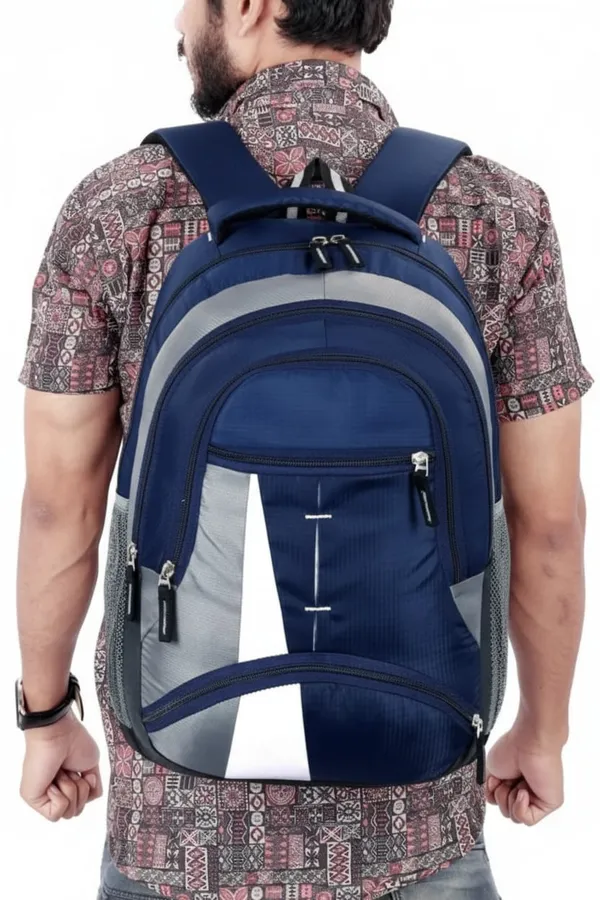 Blue_Faux_Leather_Multi_Compartment_Laptop_Backpack_For_Men
