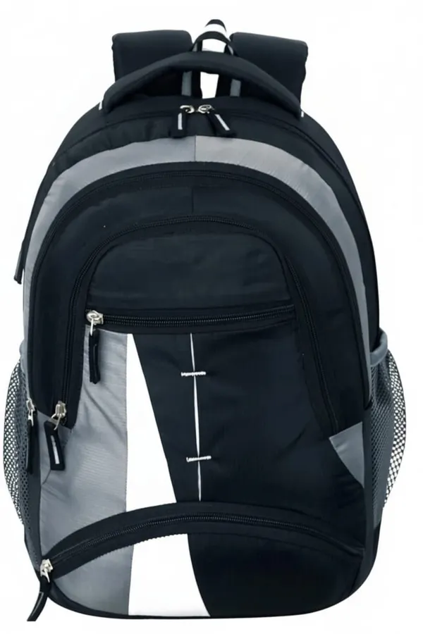 Black_Faux_Leather_Multi_Compartment_Laptop_Backpack_For_Men